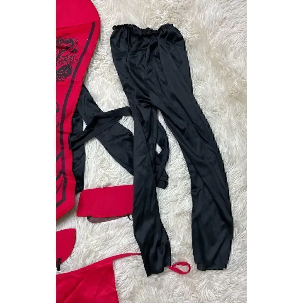 Boys Black & Red Ninja Costume Size 4T-6T